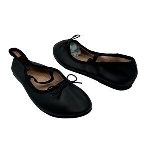 Zara Black Slip On Ballet Flats Size 13 Girl’s